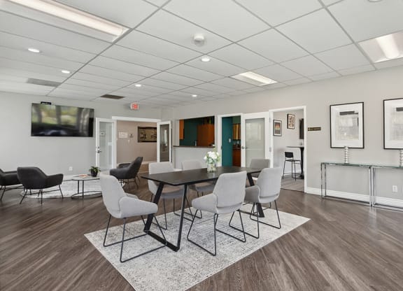 Community Clubhouse with Lounge Furniture at Fountains at Point West Apartments in Sacramento, CA.