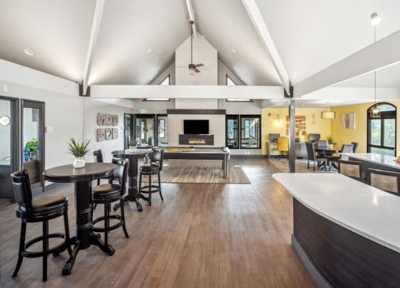Clubhouse kitchen area at Esprit Cherry Creek, Glendale, CO