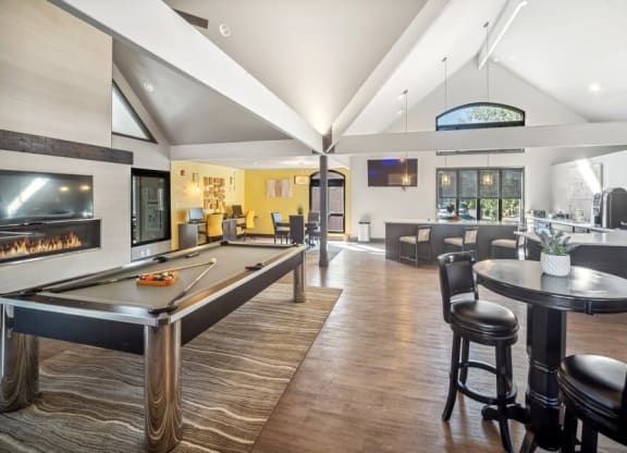 Game room pool table at Esprit Cherry Creek, Glendale, CO 80246