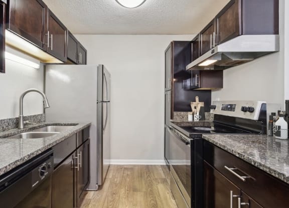 Model kitchen with energy-efficient appliances