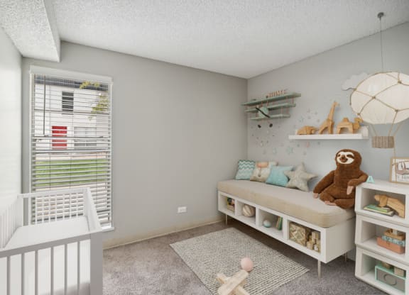 Model apartment bedroom