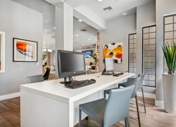 Leasing Office Desk at Harmony at Surprise Apartments in Surprise, AZ.