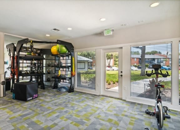 fitness center with state of the art machines