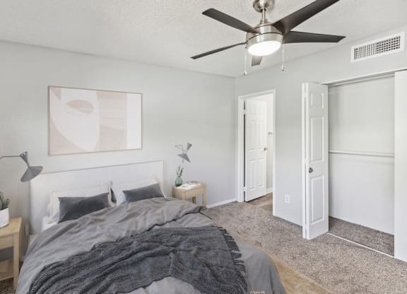 Model primary bedroom