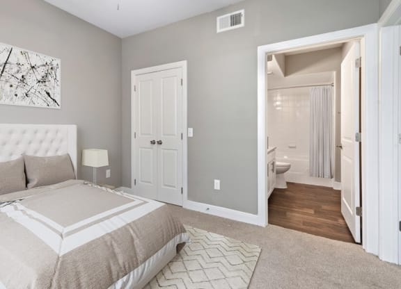 Model primary bedroom