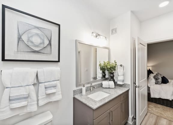 Model bathroom from bedroom