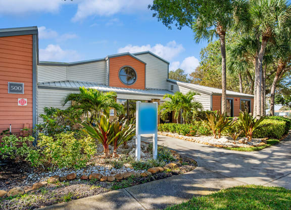 Community Clubhouse and Exterior at Bridges at Bayside Apartments in St. Petersburg, FL.