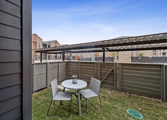 Model patio and yard space