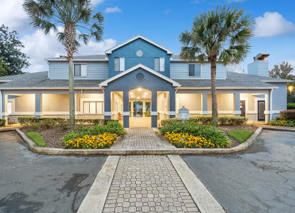 Exterior Community Building and Landscape at Westland Park Apartments in Jacksonville, FL.