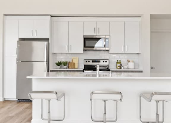 Model kitchen bar area
