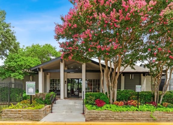 Clubhouse front entrance at Autumnwood, Arlington, Texas