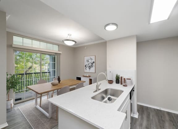 Model kitchen and dining room