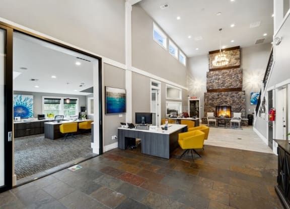 Leasing office interior