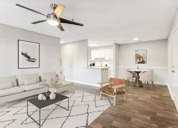 Model apartment living room