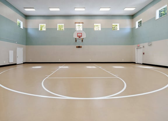 Indoor Basketball Court at The Commons at Haynes Farm Apartments in Boston, MA.