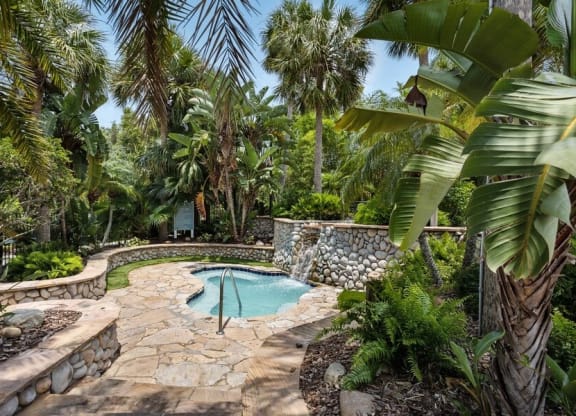 Swimming pool courtyard