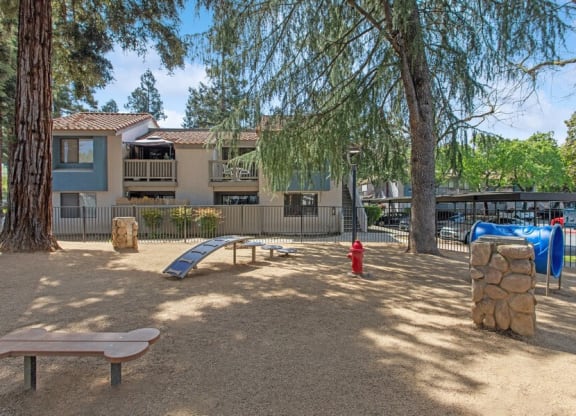 Community Dog Park with Agility Equipment at Creek 2645 Apartments in Sacramento, CA.