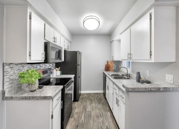 Model kitchen with updated appliances