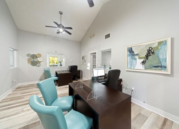 Leasing office lobby