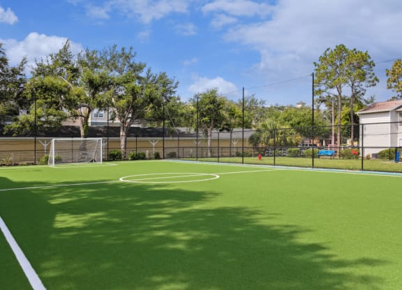 Soccer field at Retreat at Crosstown Apartments