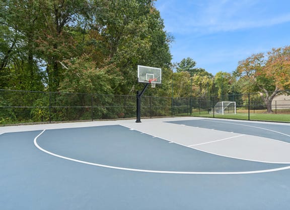 Community Sports Court at Meadows at Marlborough Apartments located in Marlborough, MA.