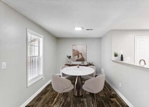 Model apartment dining room
