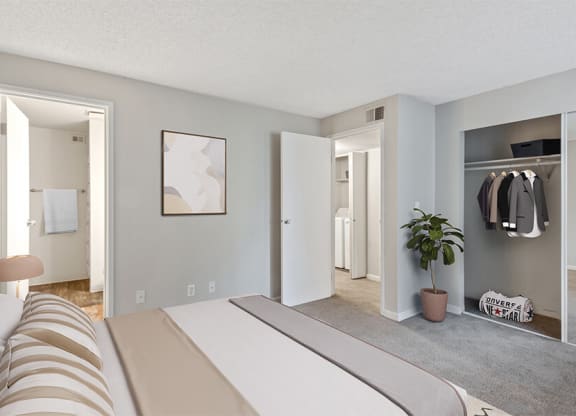 Model primary bedroom