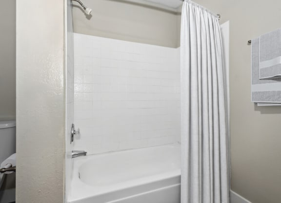 Model apartment bathroom at Villages at Metro Center, Phoenix, 85051