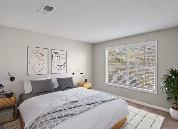 Model apartment bedroom