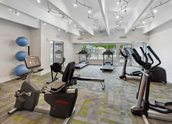 Fitness center cardio machines