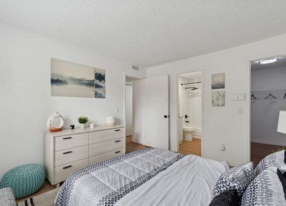Model bedroom at Northlake Apartments in Jacksonville, FL