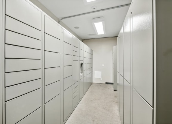 P.O. Box and storage area