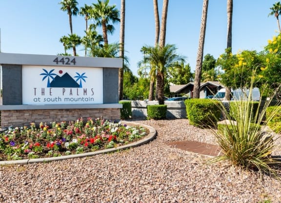 Property sign at entry