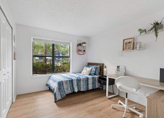 Model bedroom at Northlake Apartments in Jacksonville, FL