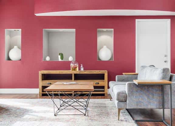 Community Clubhouse with Lounge Furniture at Meritage Apartments in Vallejo, CA.