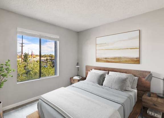 Model apartment bedroom
