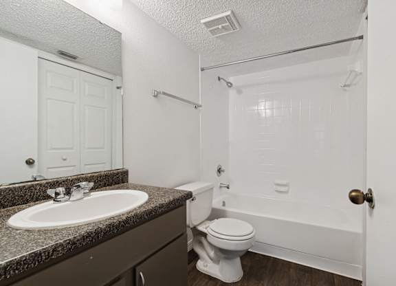 Model bathroom at Northlake Apartments in Jacksonville, FL