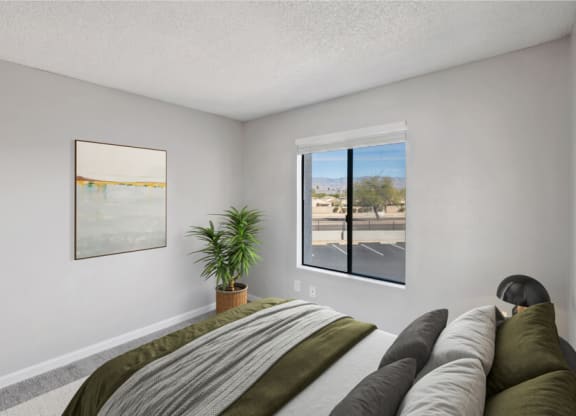 Model apartment bedroom