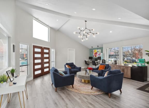 Resident clubhouse interior at Bridges on Sunset Apartments in Suisun, CA