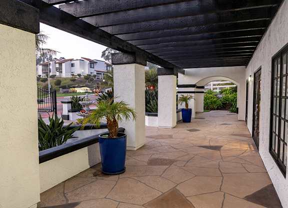 Exterior Community Building at Santa Fe Ranch Apartments located in Carlsbad, CA.