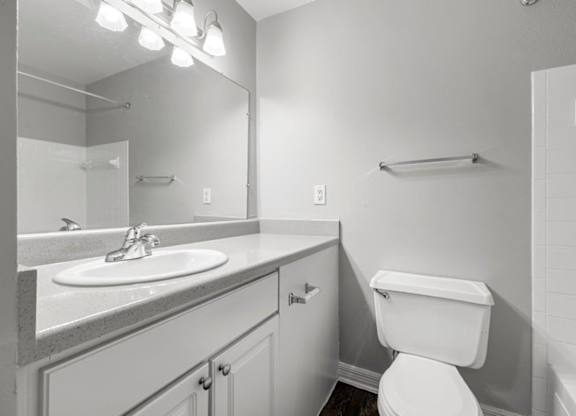 Model bathroom at Oasis at Bayside Apartments in Largo, FL