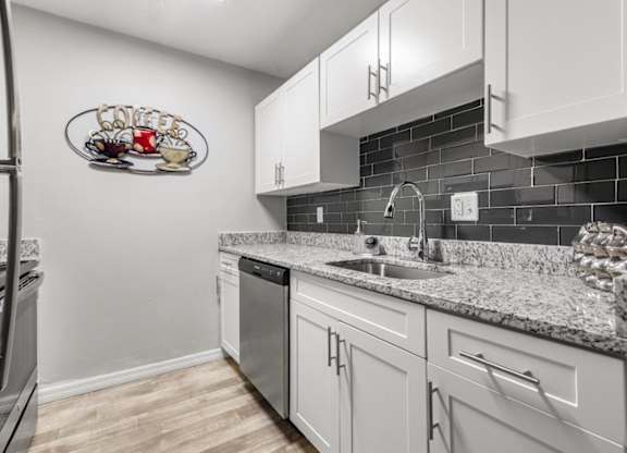 Model kitchen at Oasis at Bayside Apartments in Largo, FL