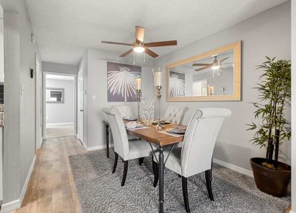 Model dining room at Oasis at Bayside Apartments in Largo, FL