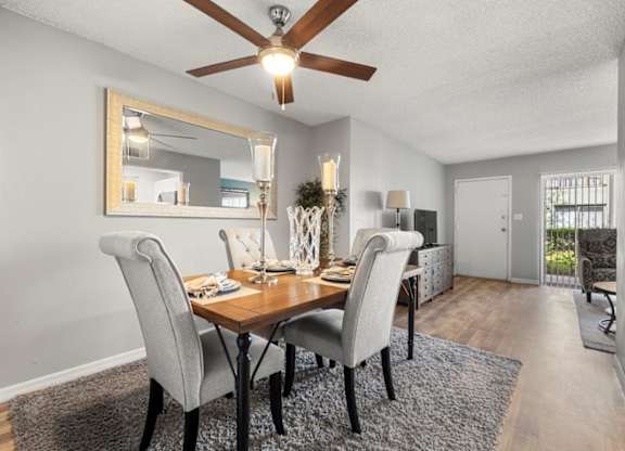 Model dining room at Oasis at Bayside Apartments in Largo, FL