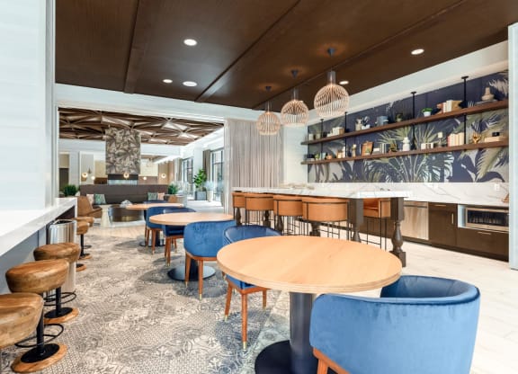 Community space with tables