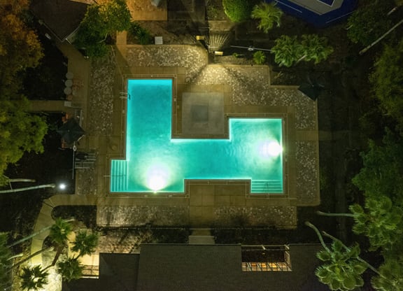 Aerial View of Community Swimming Pool at Fountains at Lee Vista Apartments in Orlando, FL.