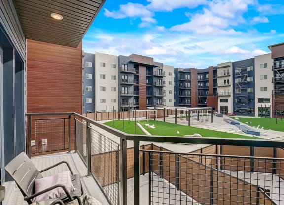 a balcony or terrace views