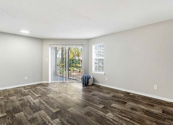 Model living room at Caribbean Breeze Apartments in Tampa, FL.