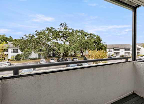 Model apartment balcony at Rosehill Apartments in Orlando, FL