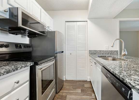 Model kitchen at Seven Lakes at Carrollwood in Tampa, Florida.